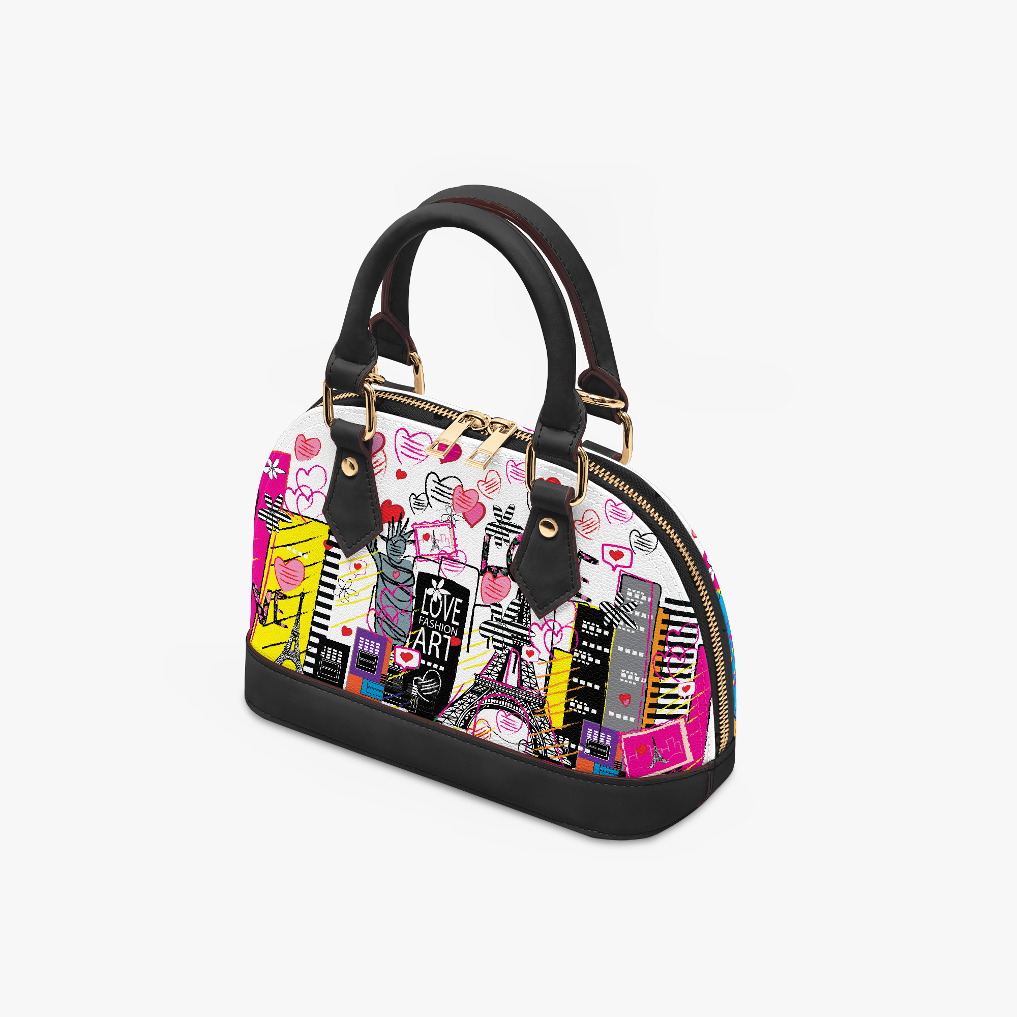 Top Handle Crescent Crossbody Bag - City Amour