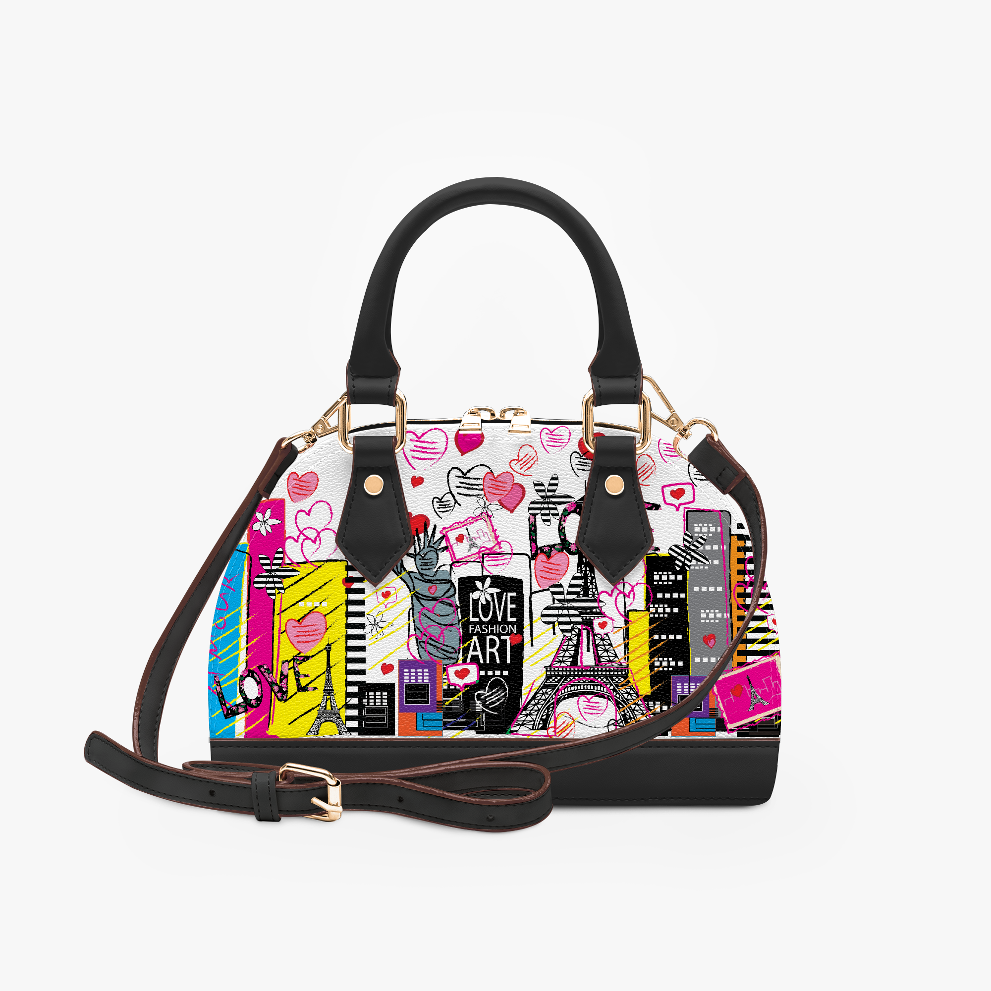 Top Handle Crescent Crossbody Bag - City Amour