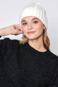 Beanie - Ribbed Cream Color