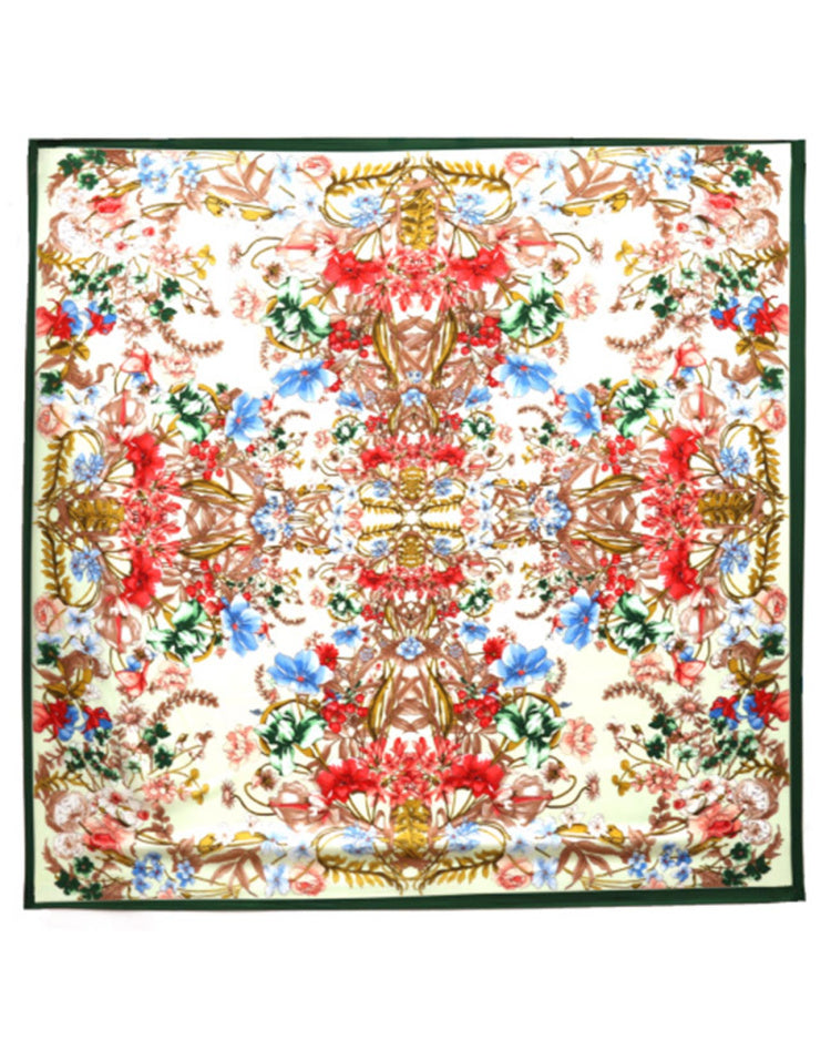 Green Multi Floral Scarf