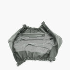 Green Slouchy Satchel with Embellished Chain