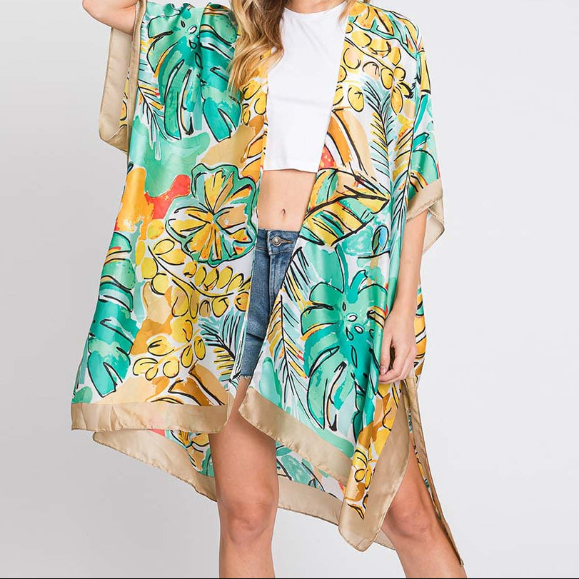 Spring Kimono Green Tropic