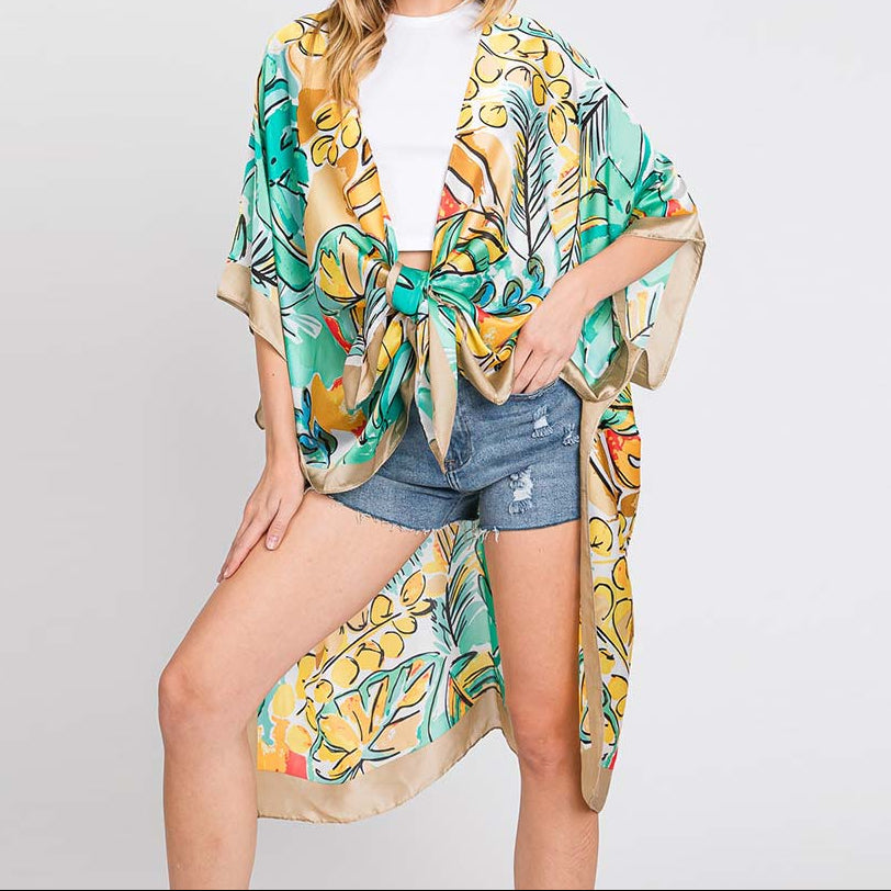 Spring Kimono Green Tropic