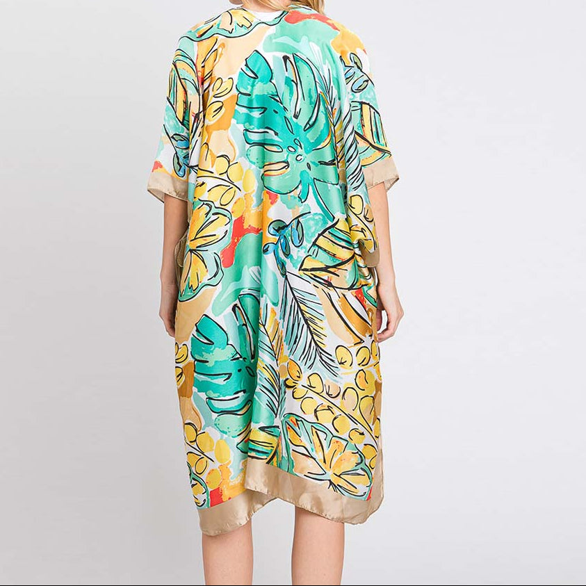 Spring Kimono Green Tropic