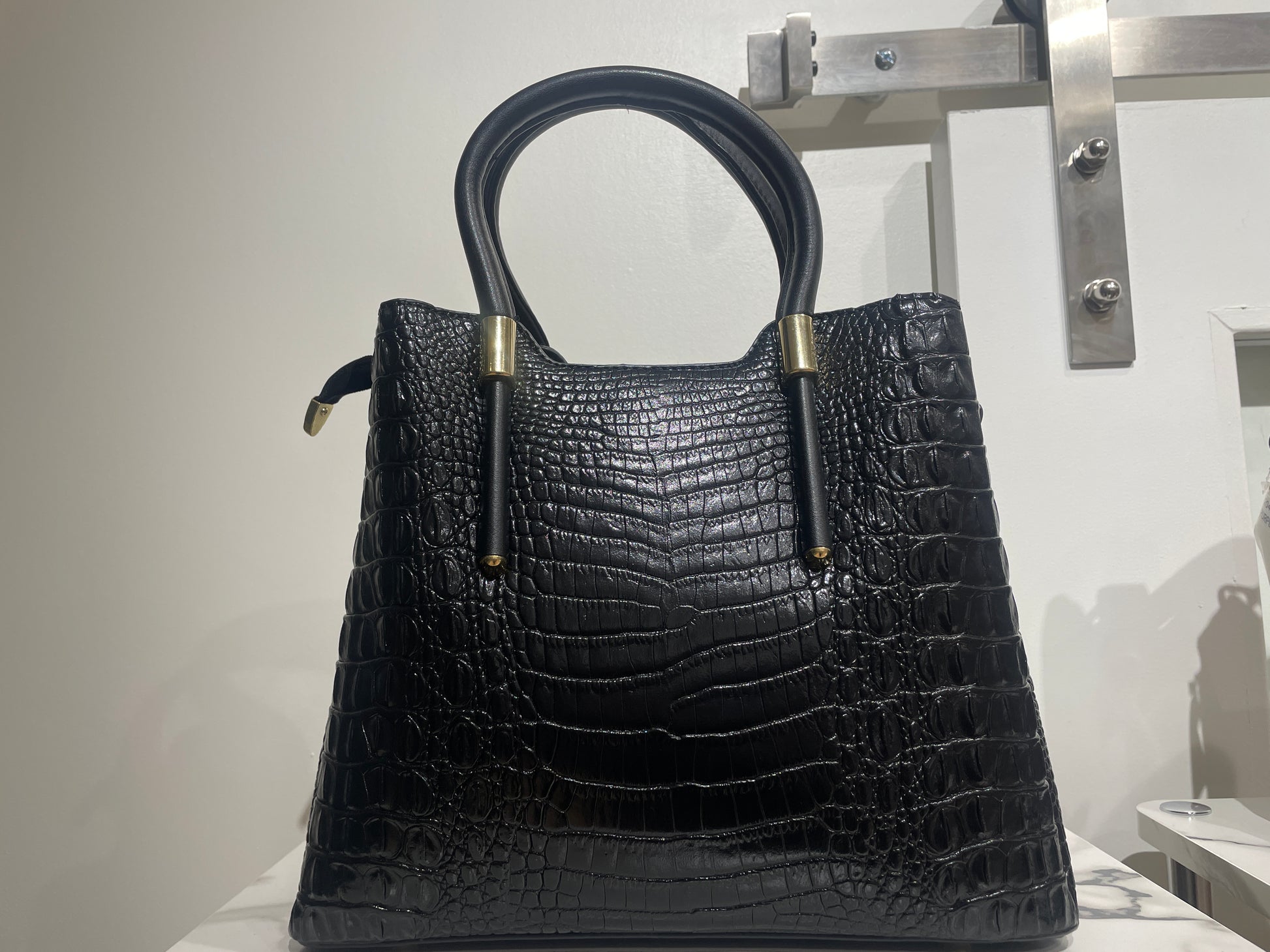 Faux Croc Lady Bag