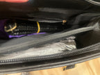 Faux Crocodile Patent Leather Lady Bag (Black)