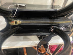 Patent Leather 2 Pc Shoulder Bag Set (Black)