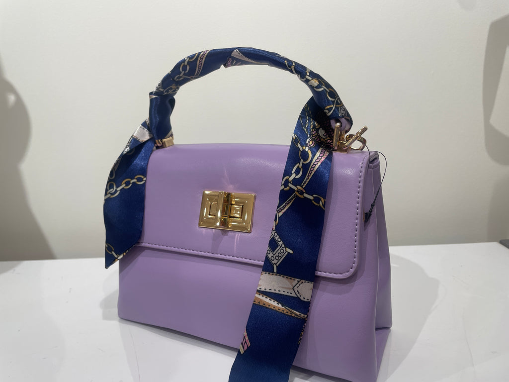 Lavendar Purple Twist Lock Mini Bag