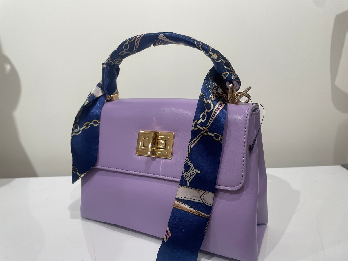 Lavendar Purple Twist Lock Mini Bag