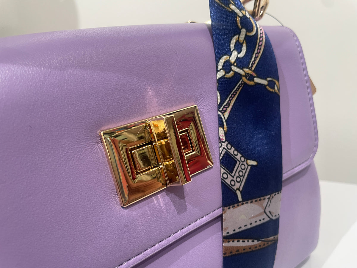 Lavendar Purple Twist Lock Mini Bag
