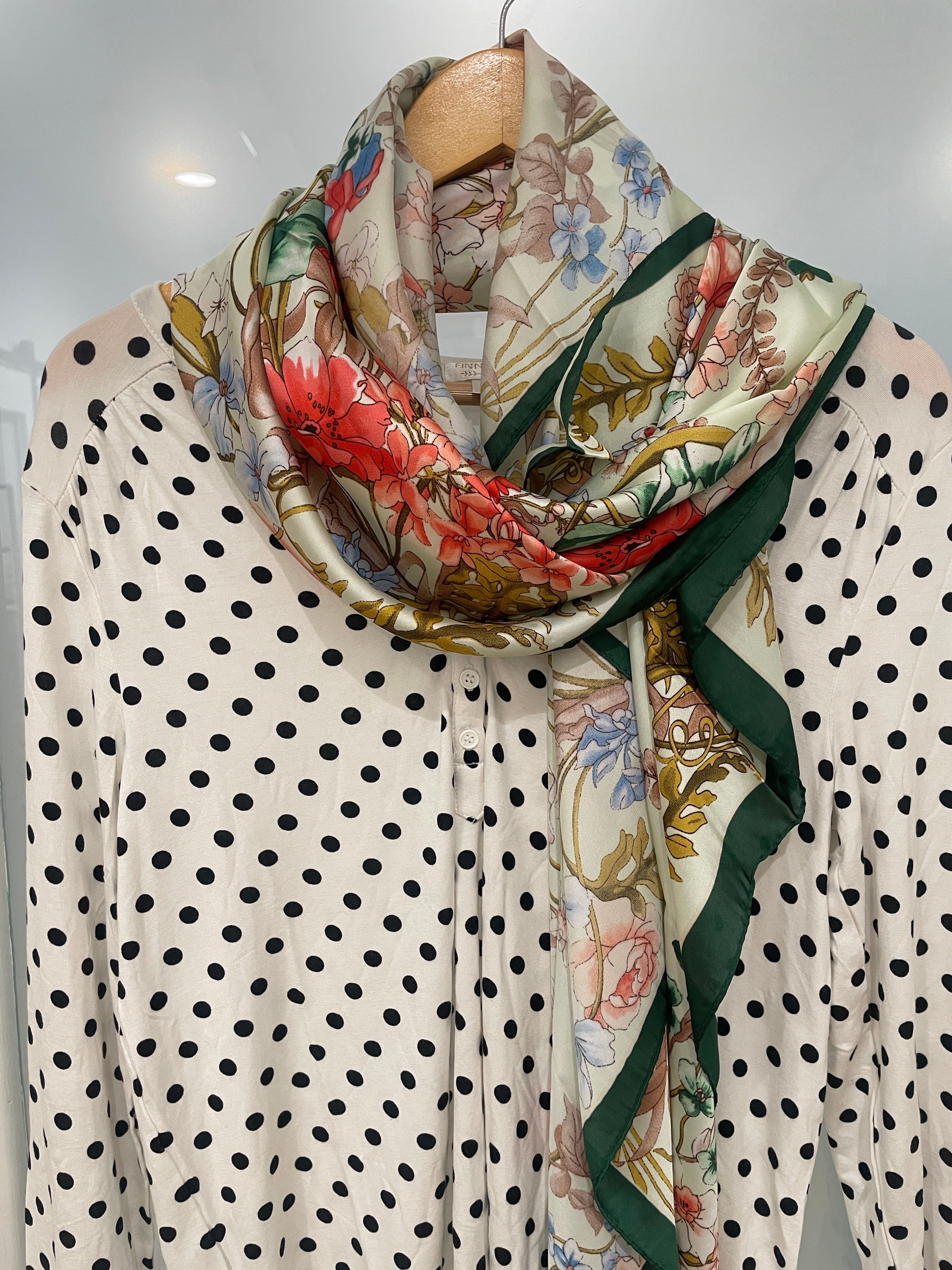 Green Multi Floral Scarf