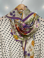 Purple Multi Floral Scarf