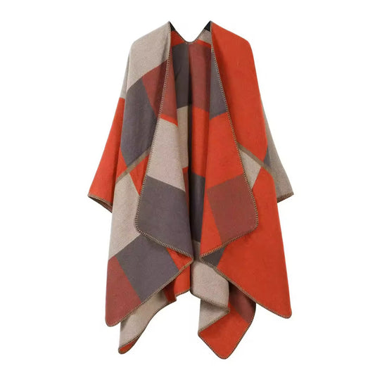Style Shawl - Orange, Grey and Tan Hues