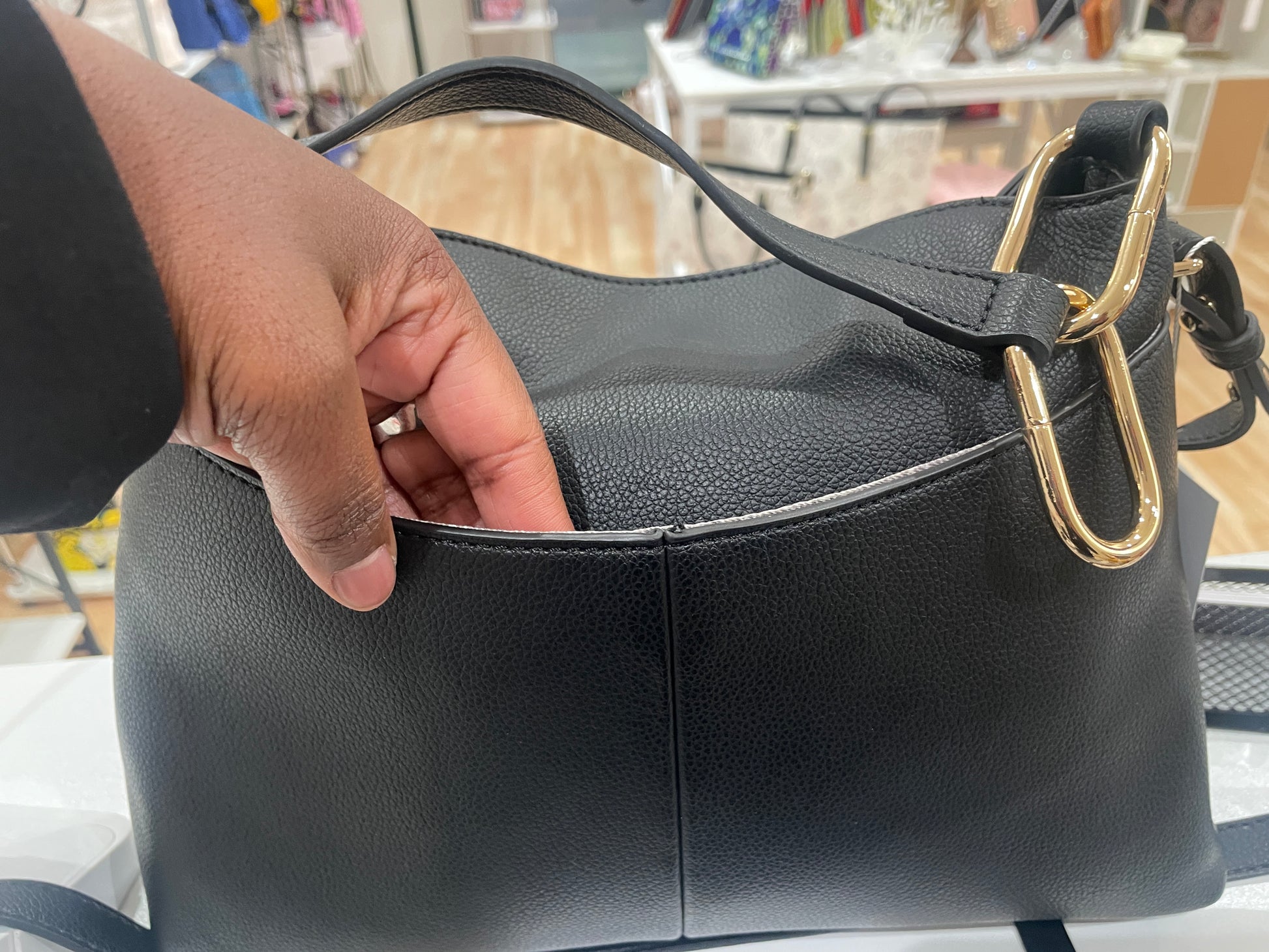 Madison Collection - Black Hobo Shoulder Bag