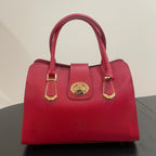 AMMA JO Carlina Italian Leather Shoulder Bag (Cherry Red)