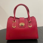 AMMA JO Carlina Italian Leather Shoulder Bag (Cherry Red)
