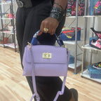 Lavendar Purple Twist Lock Mini Bag