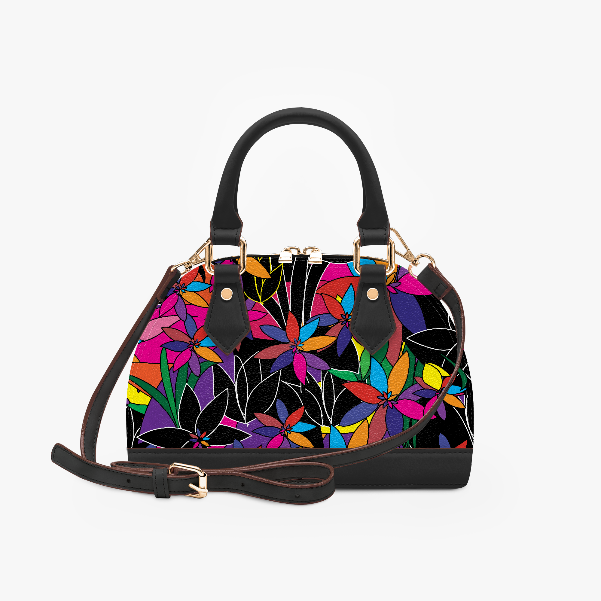 Top Handle Crescent Crossbody Bag - La Fleur