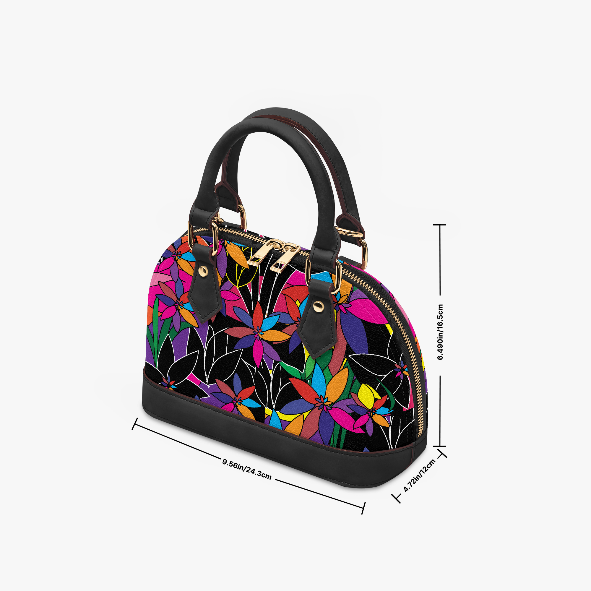 Top Handle Crescent Crossbody Bag - La Fleur
