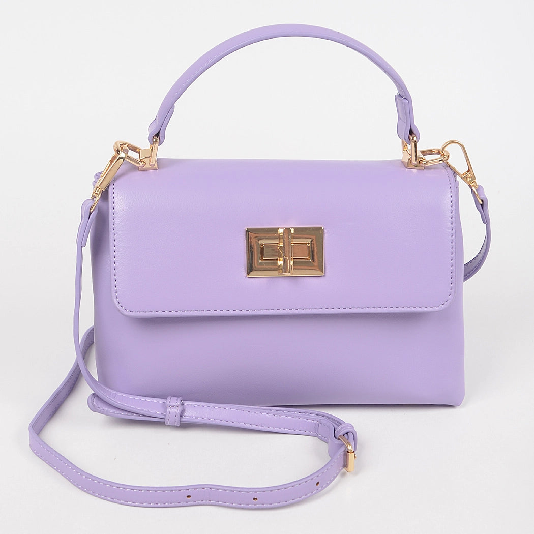 Lavendar Purple Twist Lock Mini Bag