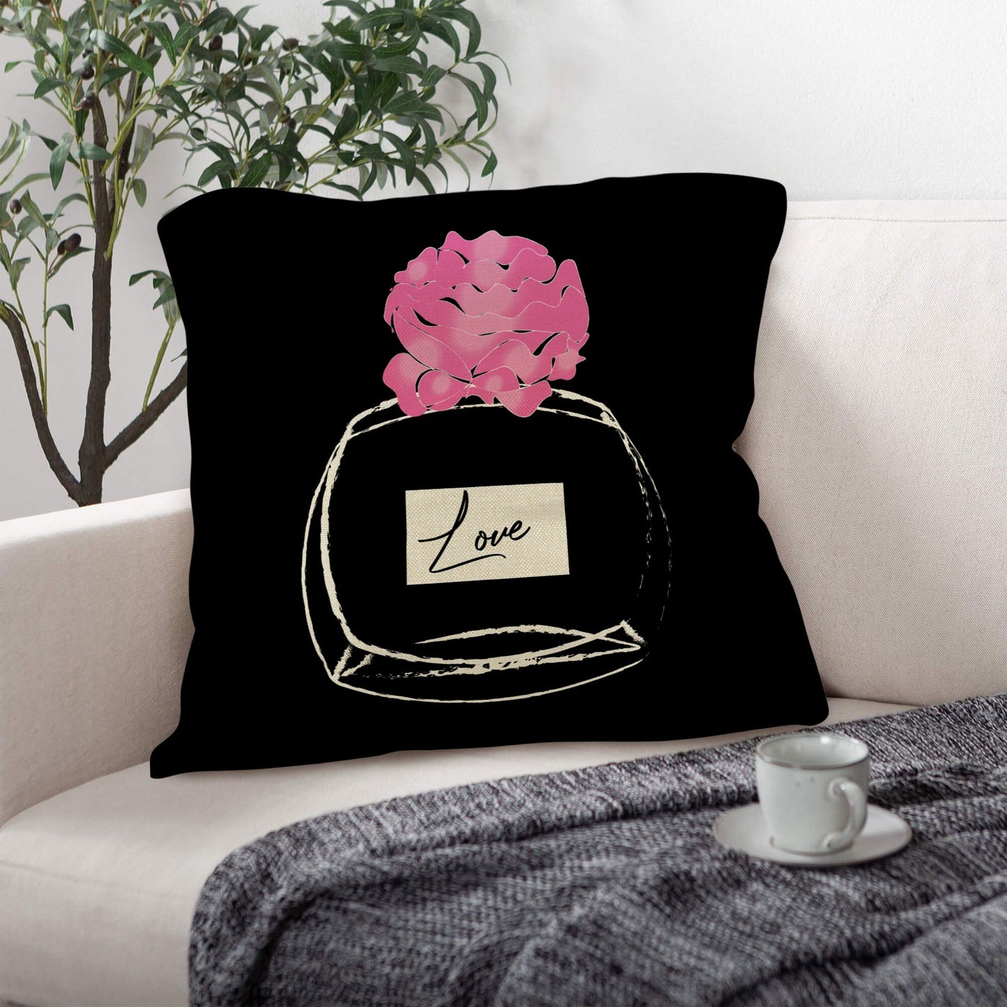 Custom Order - AMMA JO Love Bottle Pillow + Insert (1 Pillow)