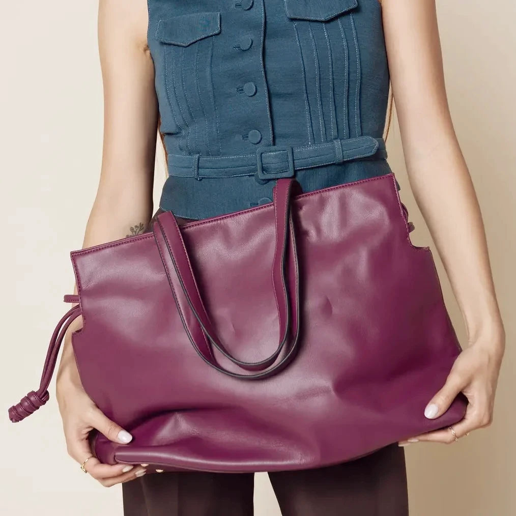 Mauve Purple Cinch Tote