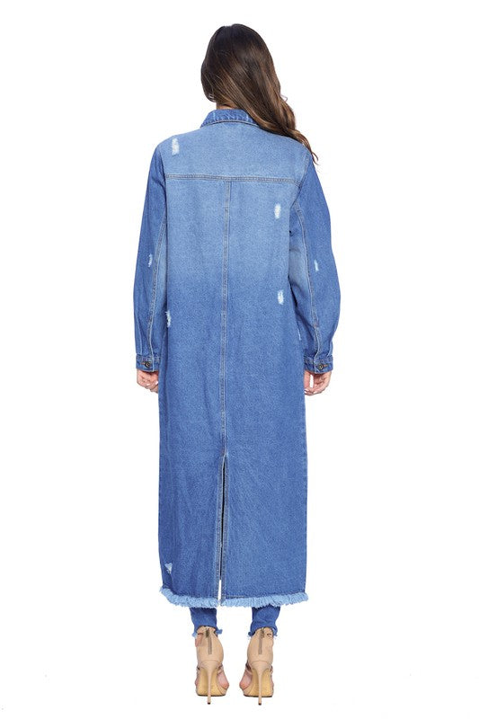Denim Duster - Medium Wash