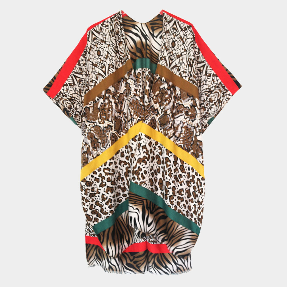 Spring Kimono - Multicolor Animal Print