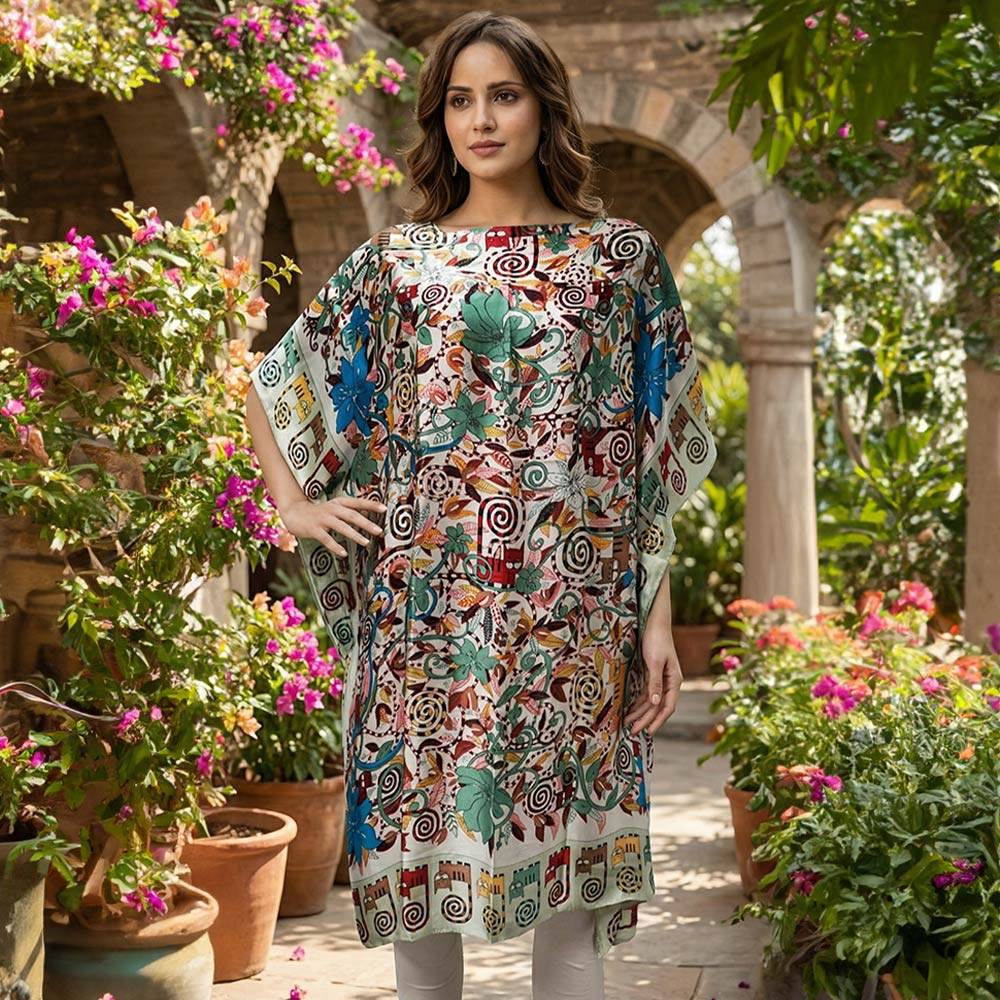 Multicolor Kimono Dress