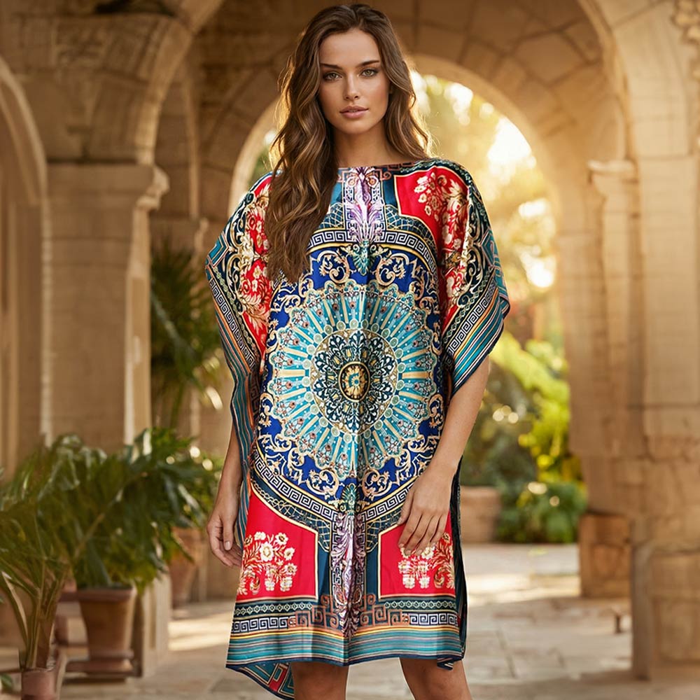 Multicolor Kimono Dress