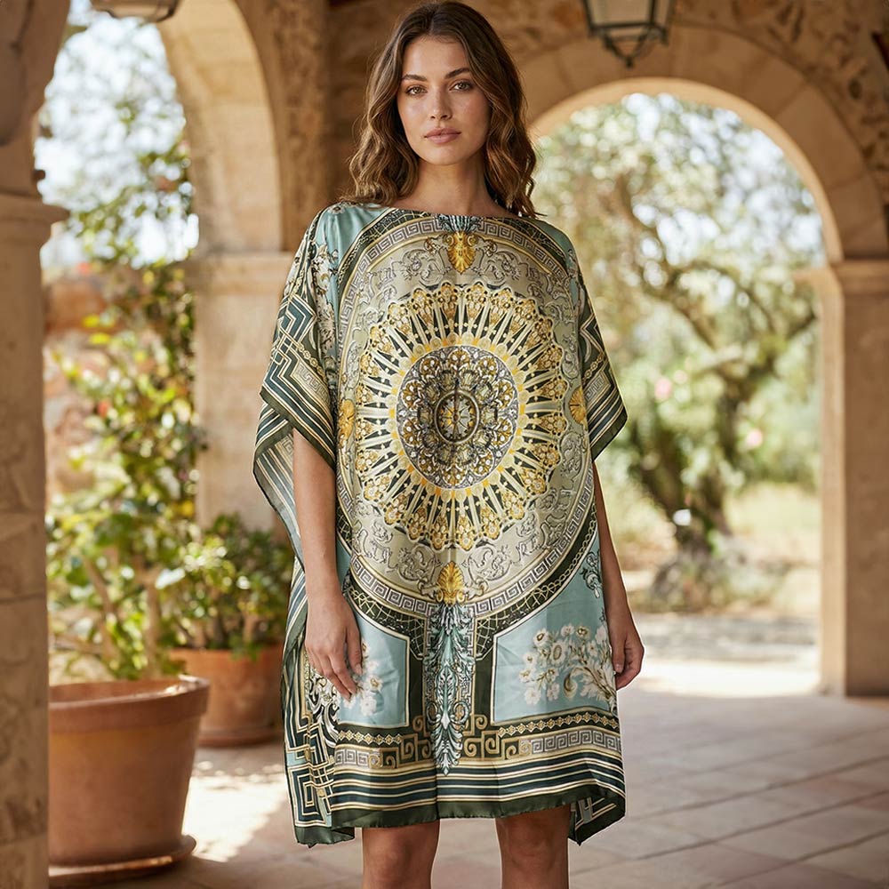 Multicolor Kimono Dress