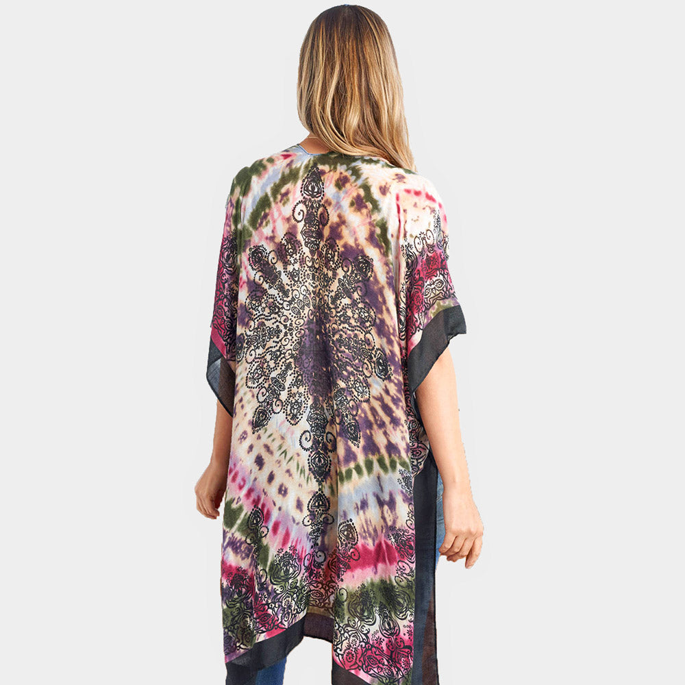 Spring Kimono - Multicolor Tye Dye Abstract
