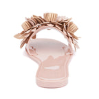 Beige / Tan Floral Slide Sandal