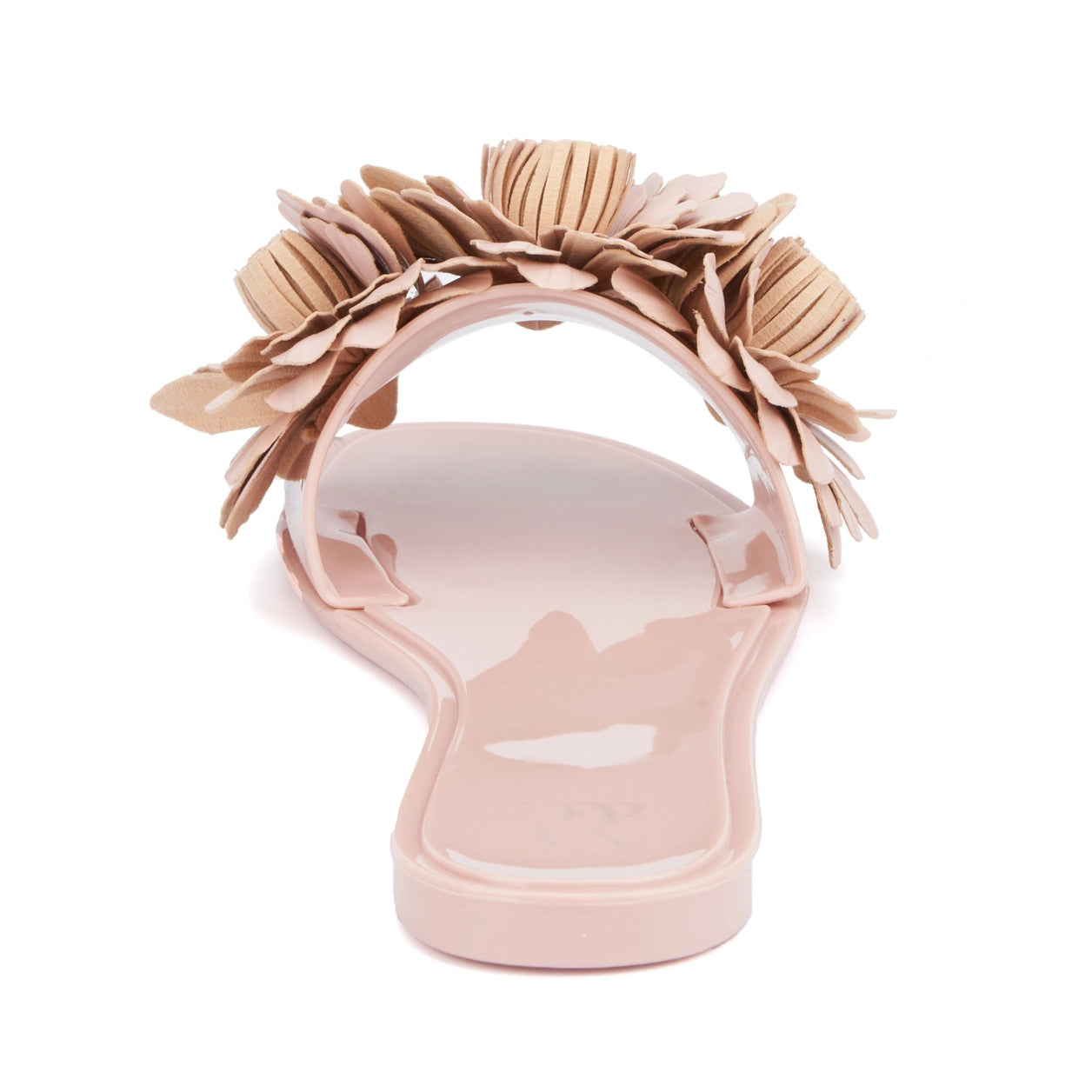 Beige / Tan Floral Slide Sandal