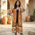 Spring Kimono - Orange Multi Japanese Inspired Print