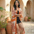 Spring Kimono - Orange Multi Color