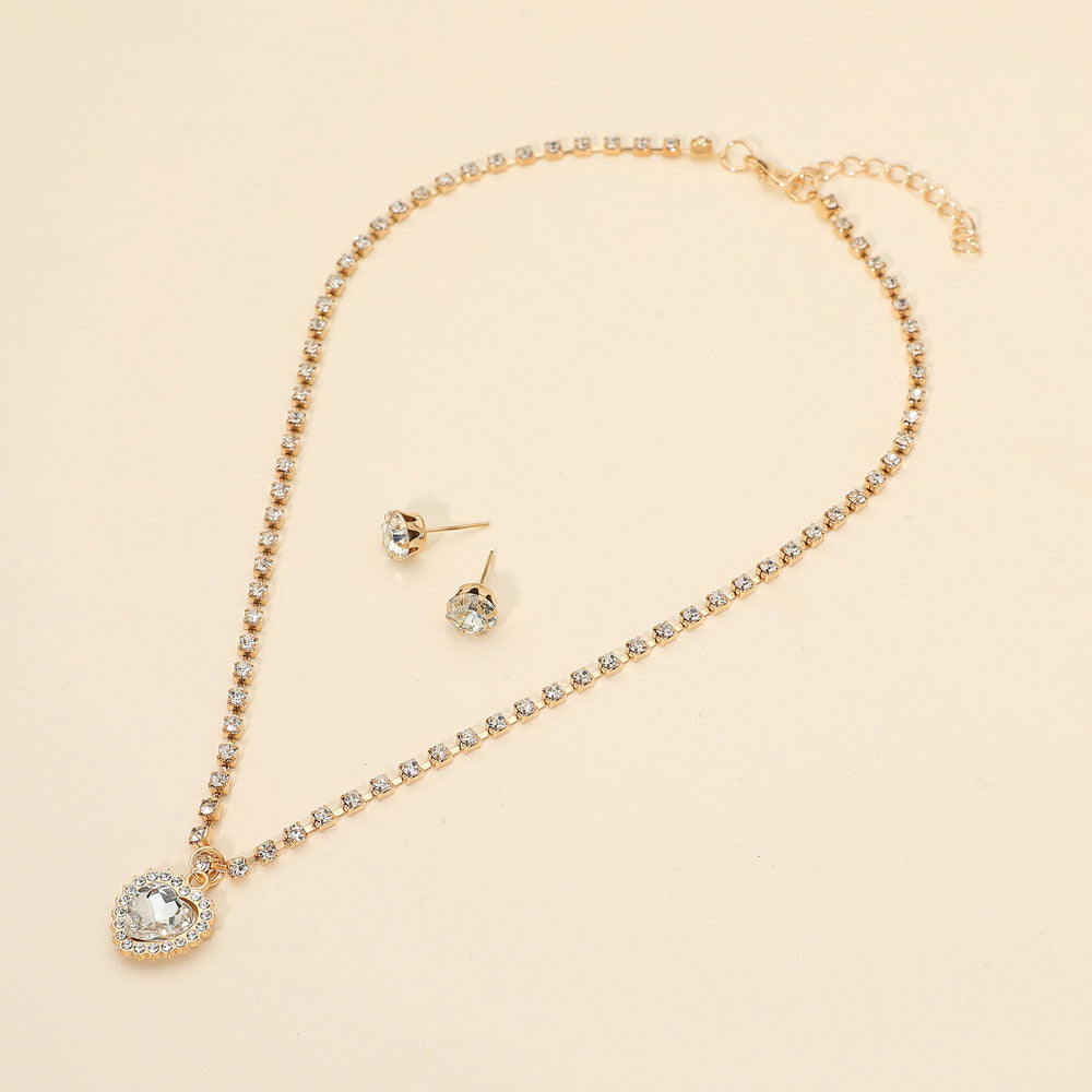 Sparkle Hearts Necklace Set
