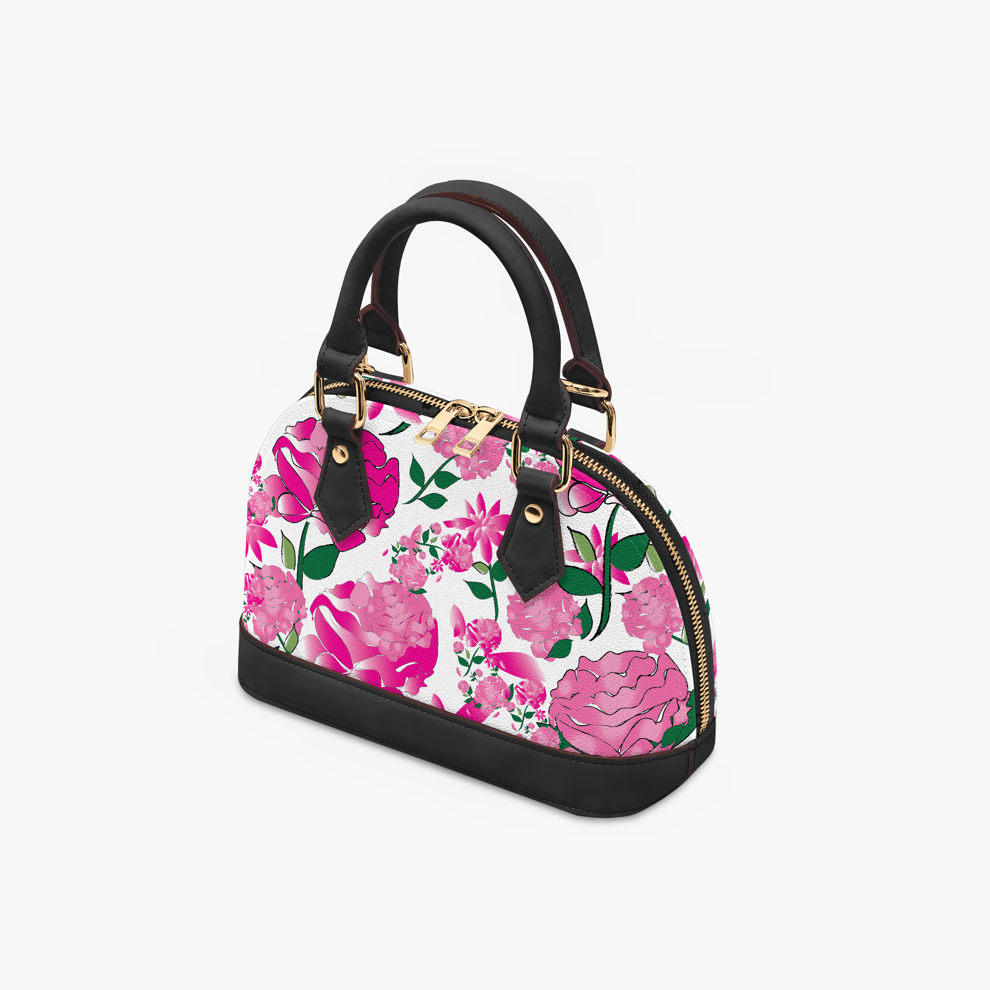 Top Handle Crescent Crossbody Bag - Peony