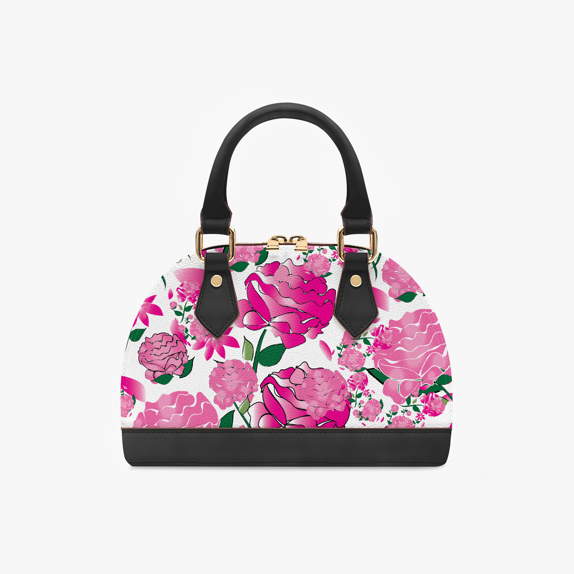 Top Handle Crescent Crossbody Bag - Peony