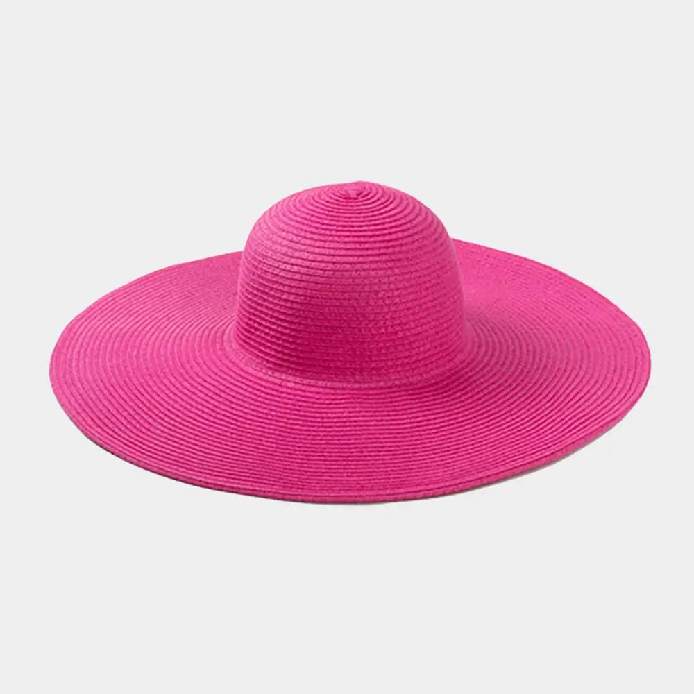 Pink Wide Brim Oversized Floppy Sun Hat