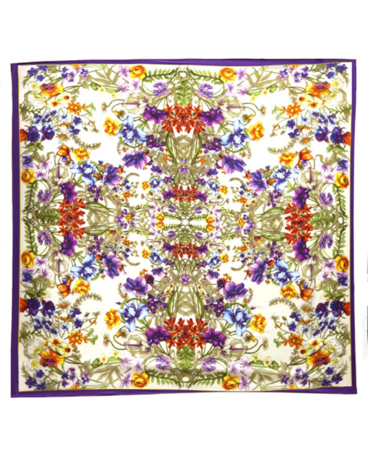 Purple Multi Floral Scarf