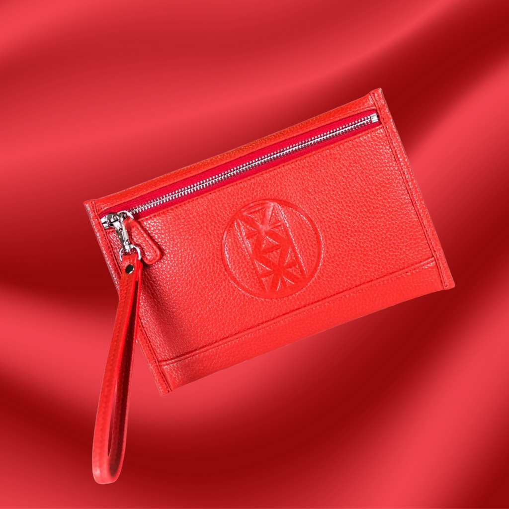 AMMA JO-Red Signature Wallet Clutch