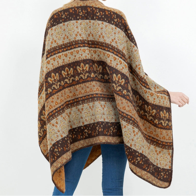 Brown Multi Reversible Shawl