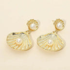 Sea Shell Themed Earrings (Silver or Gold)