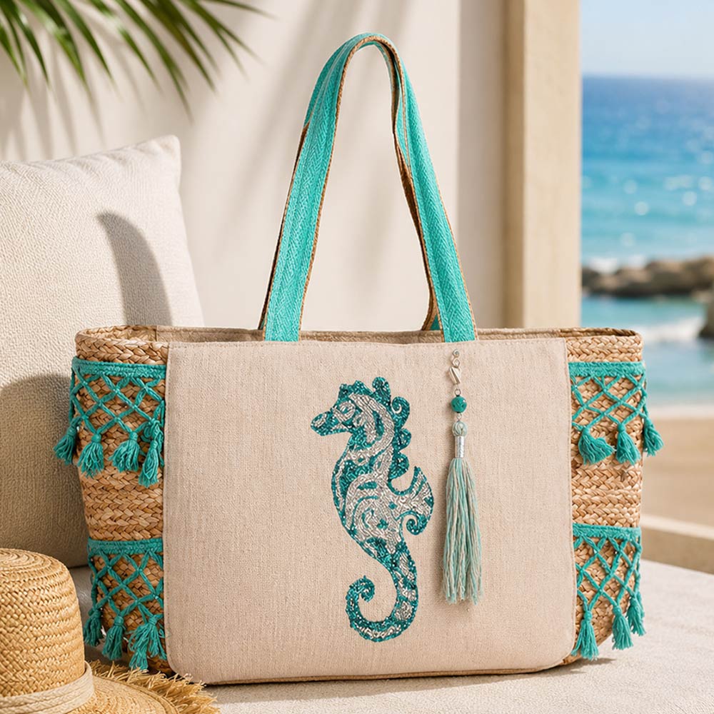 Seahorse Tote Beach Bag