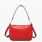 Studded Madison Crossbody - Red