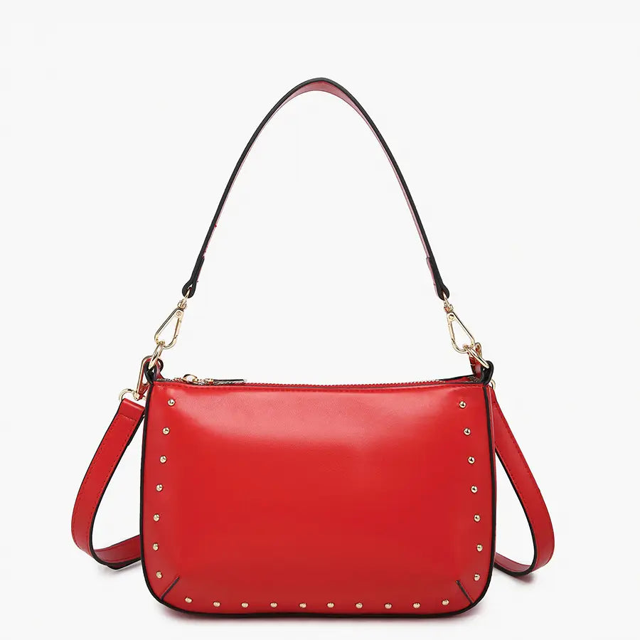 Studded Madison Crossbody - Red