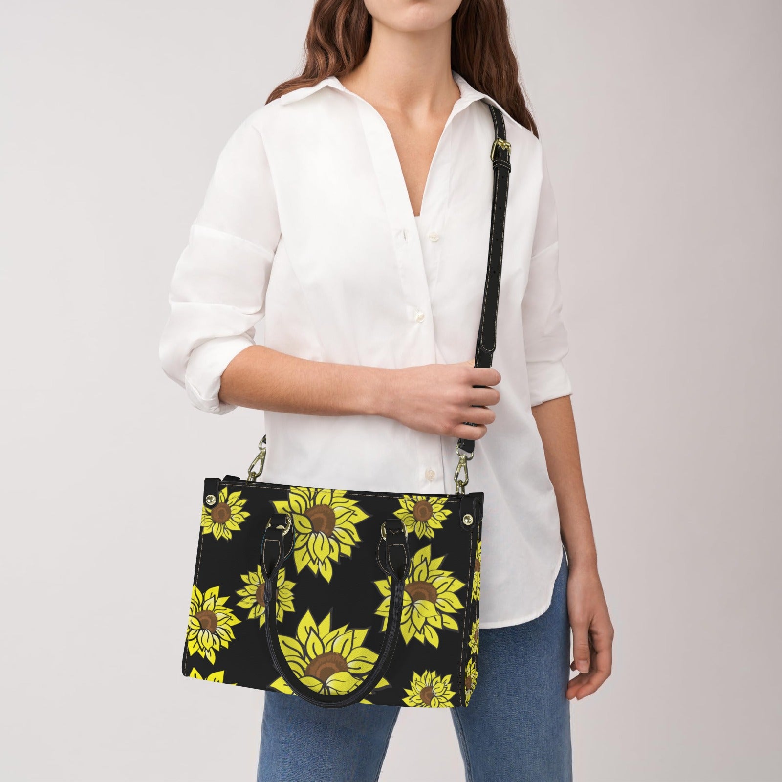 (Custom Order) Artwork Shoulder Bag - Sunflower