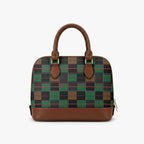 (Pre-Oder) Fall Green Tartan Brandy Satchel