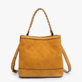 Mustard Yellow Sueded Bucket Shoulder Bag